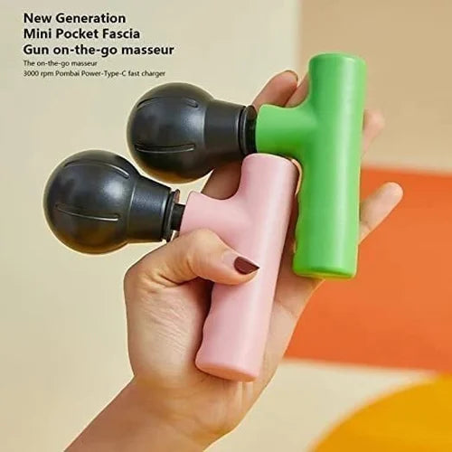 Blueide Mini Rechargeable Fascial Gun Deep Muscle Massager | Mini Massage Machine (random Color)