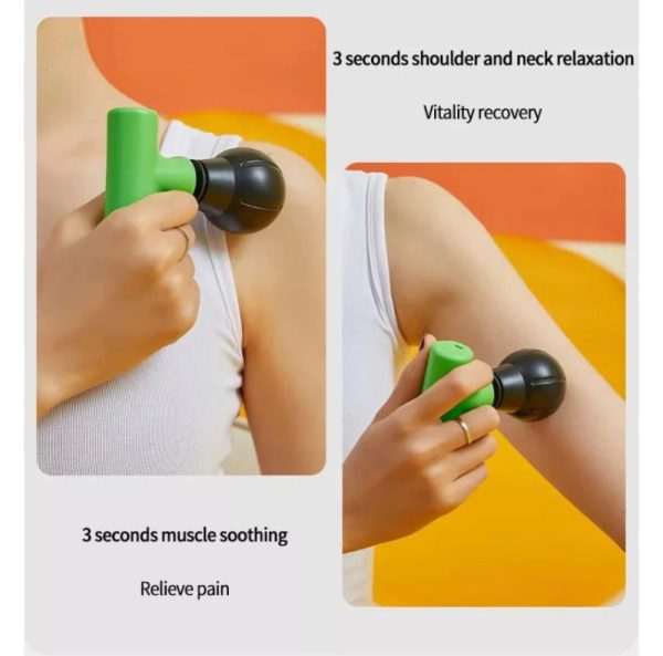 Blueide Mini Rechargeable Fascial Gun Deep Muscle Massager | Mini Massage Machine (random Color)
