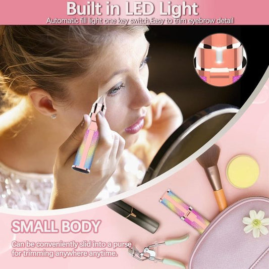2 In 1 Electric Eyebrow Trimmer And Shaver, Flawless Hair Remover 2 In 1 Hair Remover Trimmer For Women, Flawless Facial Machine Razor, Painless Eyebrow Removal (rechargeable)